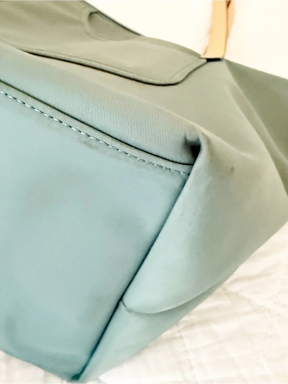 Radley London Teal Green Tote Tan Handles